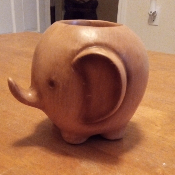 Wooden Elephant Home Accent - Picture 1 of 4